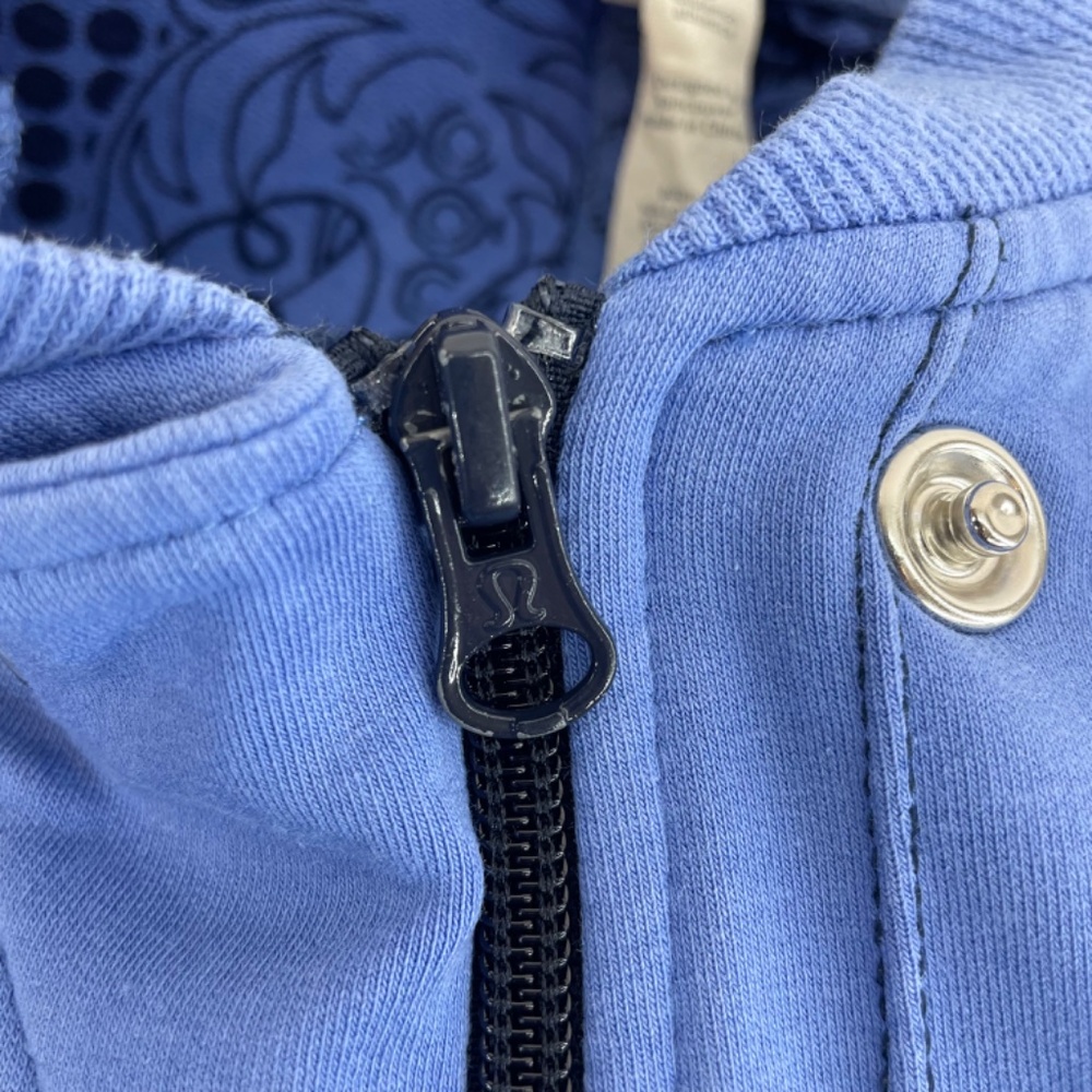 Lululemon Zip Sweater Blue Snap Women 8 VINTAGE - Picture 12 of 16